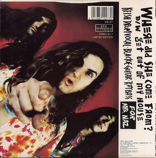 Hard-Ons : Where Did She Come From? (7", Single, Ltd)