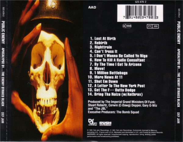 Public Enemy : Apocalypse 91... The Enemy Strikes Black (CD, Album, RE, RP, Uni)