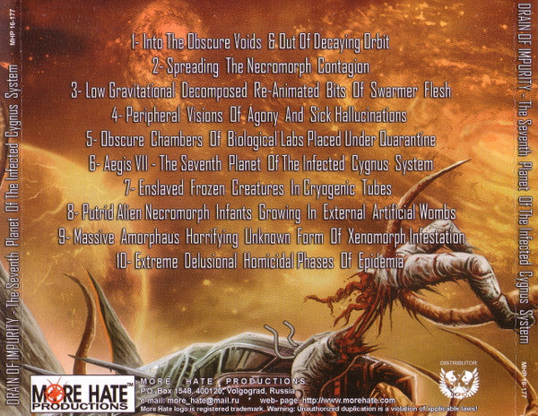 Drain Of Impurity : The Seventh  Planet  Of The Infected  Cygnus  System (CD, Album)