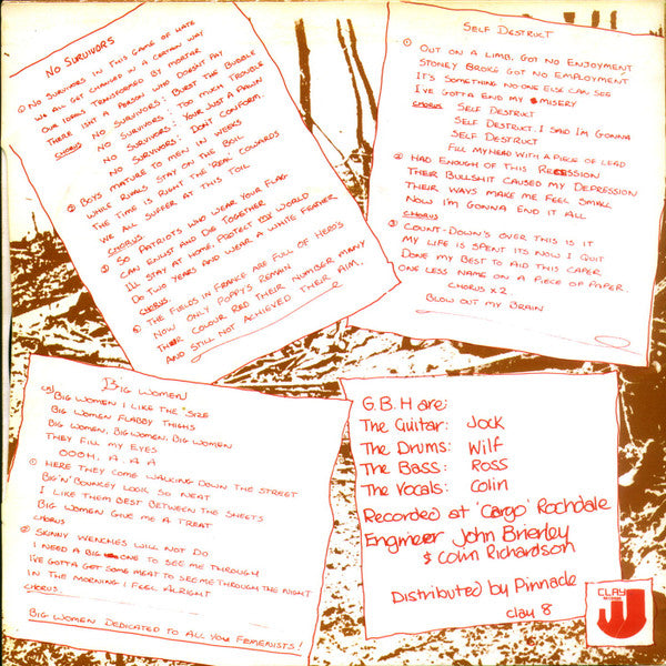 Charged G.B.H* : No Survivors (7", Single)