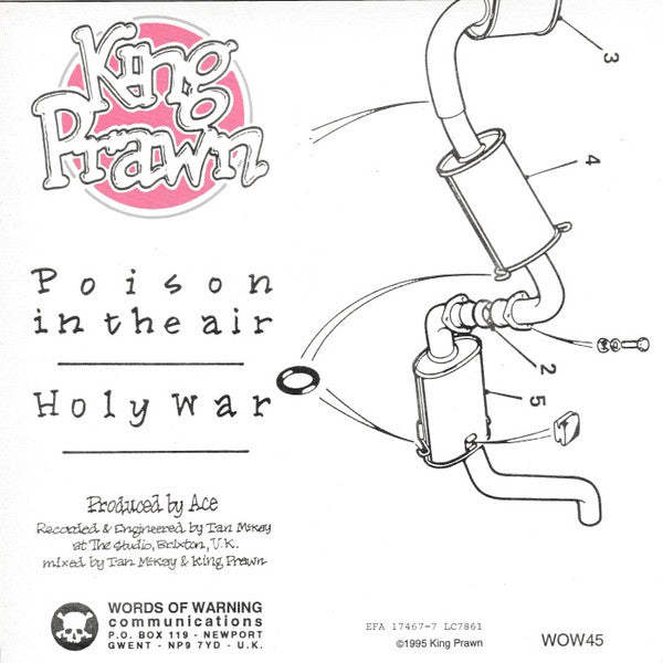 King Prawn : Poison In The Air / Holy War (7")