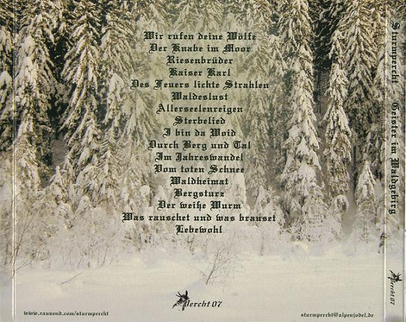 Sturmpercht : Geister Im Waldgebirg (CD, Album, Dig)