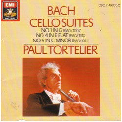 Bach* · Paul Tortelier : Cello Suites No. 1 In G BWV 1007 - No. 4 In E Flat BWV 1010 - No. 5 In C Minor BWV 1011 (CD, Album)