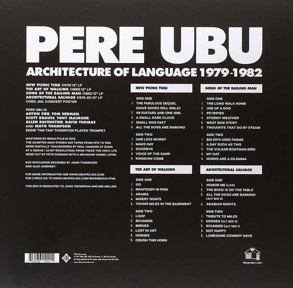 Pere Ubu : Architecture Of Language 1979-1982 (Box, Comp + LP, RE, RM + LP, RE, RM + LP, RE, RM +)