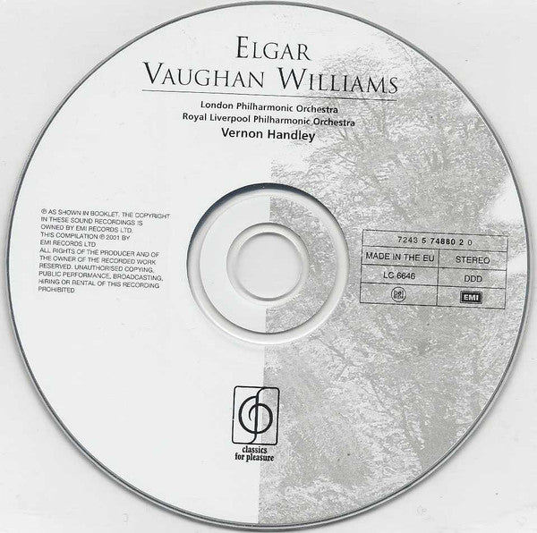 Elgar* / Vaughan Williams*, London Philharmonic Orchestra, Royal Liverpool Philharmonic Orchestra, Vernon Handley : Enigma Variations • Serenade For Strings / The Lark Ascending • Fantasia On Greensleeves • Fantasia On A Theme By Thomas Tallis (CD, Comp)