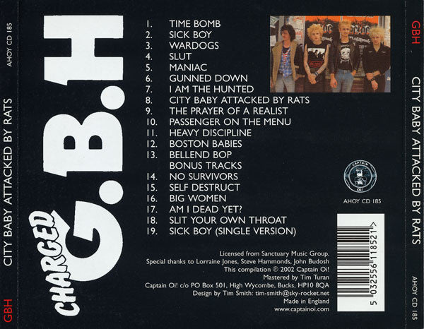 G.B.H. : City Baby Attacked By Rats (CD, Album, RE, RM)