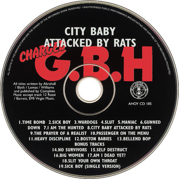 G.B.H. : City Baby Attacked By Rats (CD, Album, RE, RM)
