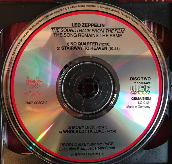 Led Zeppelin : The Soundtrack From The Film The Song Remains The Same (2xCD, Album, RE)