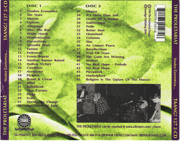 The Proletariat : Voodoo Economics And Other American Tragedies (2xCD, Comp)