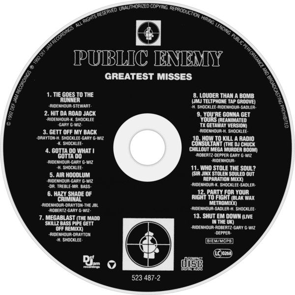 Public Enemy : Greatest Misses (CD, RP)