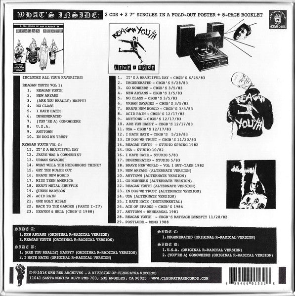Reagan Youth : The Complete Youth Anthems For The New Order (Box, Dlx + CD, Comp + CD, Comp + 2x7", EP, Single)