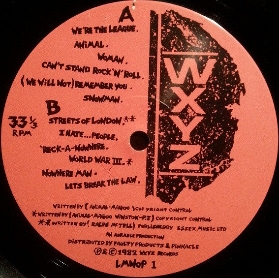 Anti-Nowhere League : We Are...The League (LP, Album, Unc)