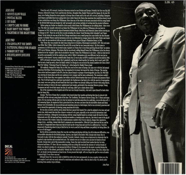 The Animals With Sonny Boy Williamson (2) : The Animals With Sonny Boy Williamson (LP, Comp)