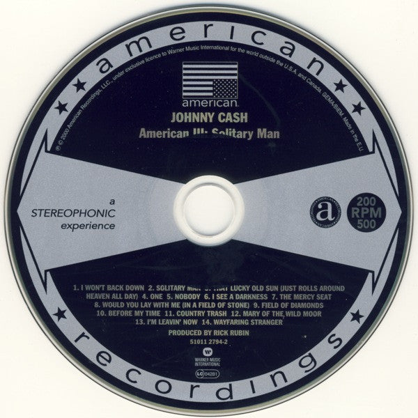 Johnny Cash : American III: Solitary Man (CD, Album, RE)