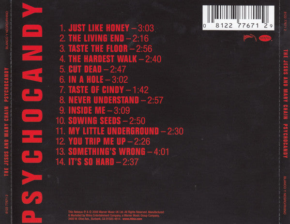 The Jesus And Mary Chain : Psychocandy (CD, Album, RE, RM)
