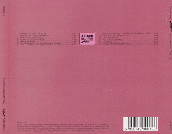Morrissey : You Are The Quarry (CD, Album, RP)