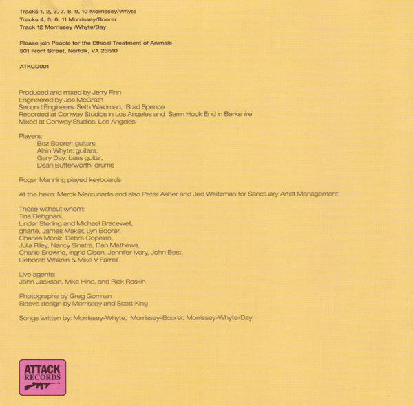 Morrissey : You Are The Quarry (CD, Album, RP)