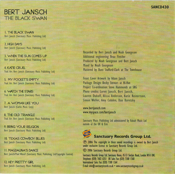 Bert Jansch : The Black Swan (CD, Album)
