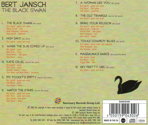 Bert Jansch : The Black Swan (CD, Album)