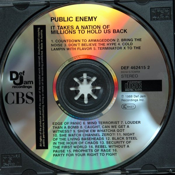 Public Enemy : It Takes A Nation Of Millions To Hold Us Back (CD, Album)