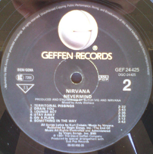 Nirvana : Nevermind (LP, Album, RP)