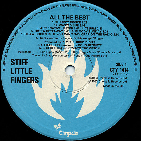 Stiff Little Fingers : All The Best (2xLP, Comp)