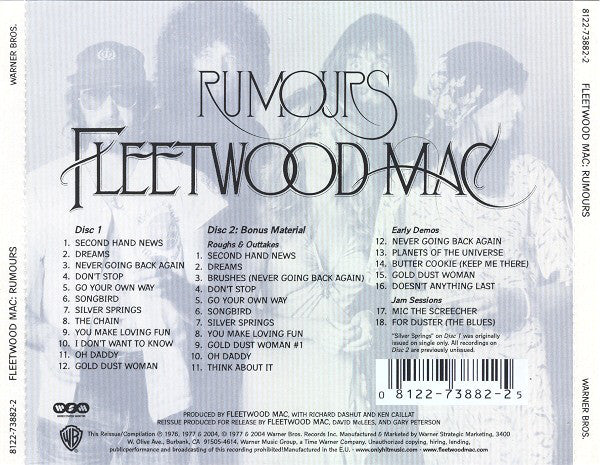 Fleetwood Mac : Rumours (CD, Album, RE, RM + CD, RM + Exp)