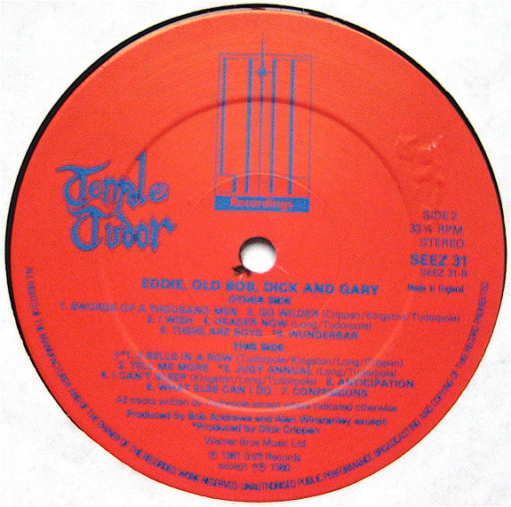 Tenpole Tudor : Eddie, Old Bob, Dick And Gary (LP, Album)