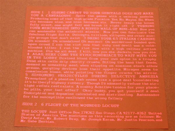 The Locust : Flight Of The Wounded Locust (7")