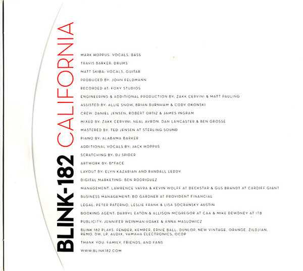 Blink-182 : California (CD, Album, Dig)