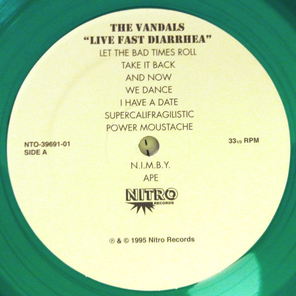 The Vandals : Live Fast Diarrhea (LP, Album, RE, Gre)