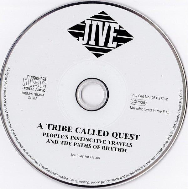 A Tribe Called Quest : People's Instinctive Travels And The Paths Of Rhythm (CD, Album, RE)
