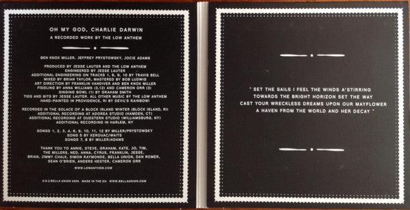 The Low Anthem : Oh My God, Charlie Darwin (CD, Album, Gat)