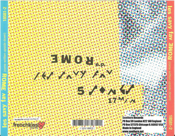 Les Savy Fav : ROME (Written Upside Down) (CD, EP)