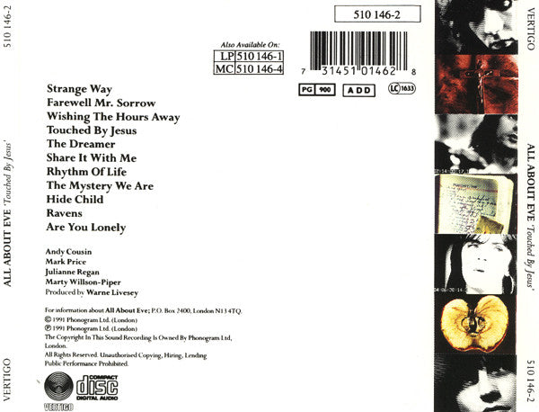 All About Eve : Touched By Jesus (CD, Album)