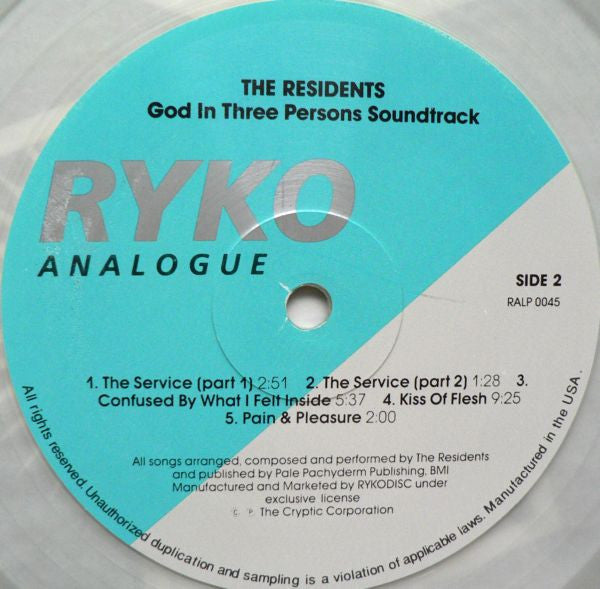 The Residents : God In 3 Persons Soundtrack (LP, Album, Cle)