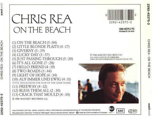 Chris Rea : On The Beach (CD, Album, RE, RP)