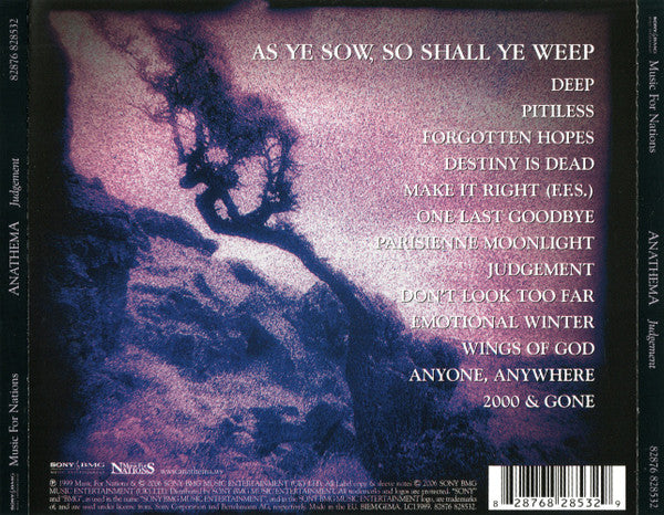 Anathema : Judgement (CD, Album, RE)