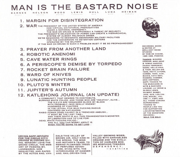 Man Is The Bastard Noise* / Locust* : Our Earth's Blood Pt 2 / Locust (10")