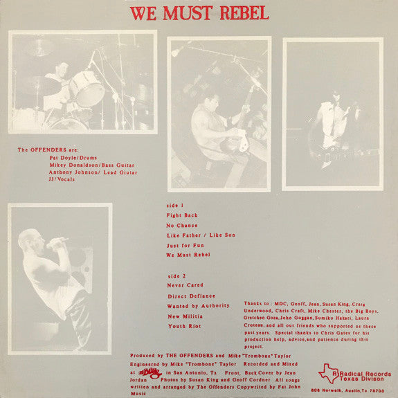 Offenders : We Must Rebel (LP, Album)