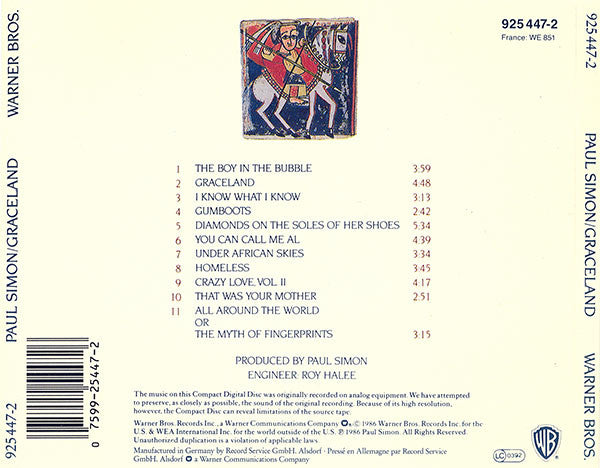 Paul Simon : Graceland (CD, Album)
