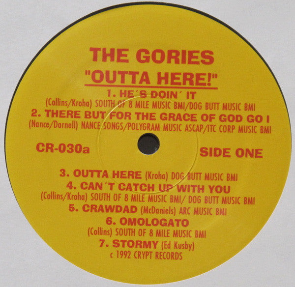 The Gories : Outta Here (LP, Album, RP)