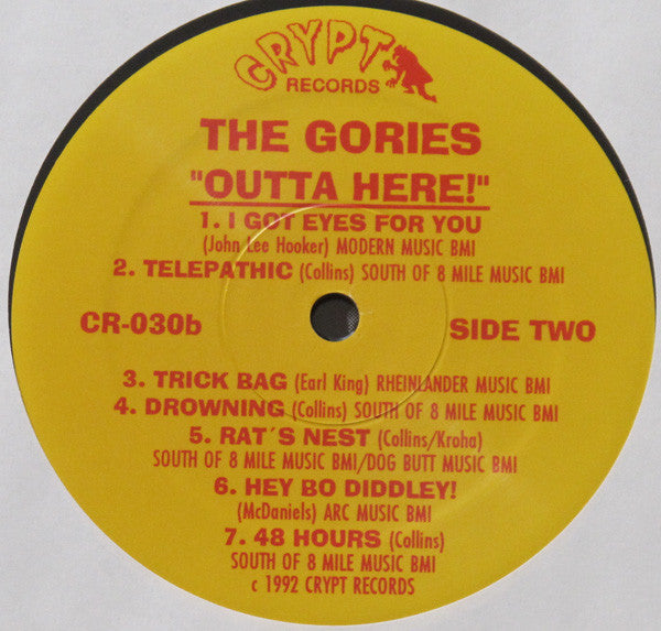 The Gories : Outta Here (LP, Album, RP)