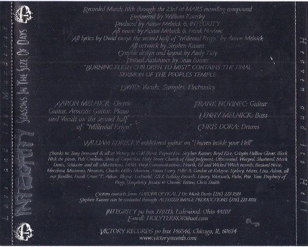 Integrity (2) : Seasons In The Size Of Days (CD, Album)