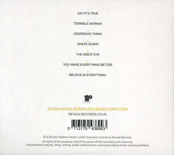 Siobhan Wilson : Say It's True (CD, EP)