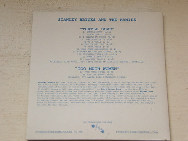 Stanley Brinks And The Kaniks : Turtle Dove (CDr, Album, Promo)