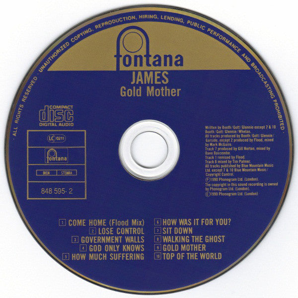 James : Gold Mother (CD, Album, RE)