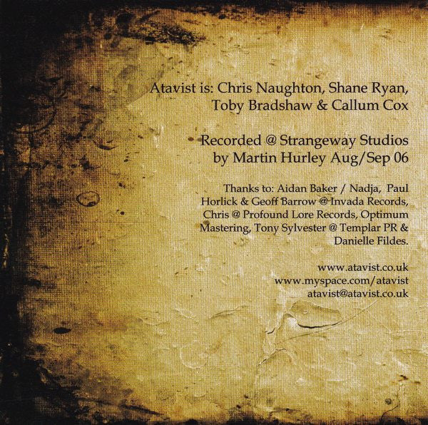 Atavist (2) / Nadja (5) : 12012291920 / 1414101 (CD, Album)
