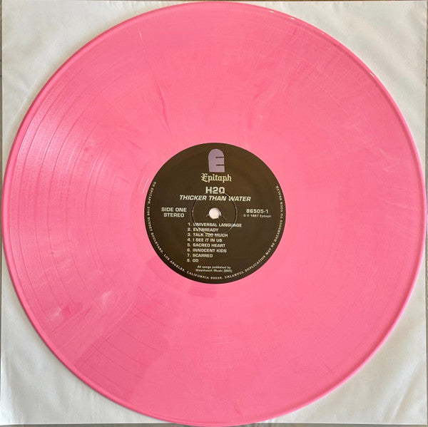 H2O (7) : Thicker Than Water (LP, Album, Pin)