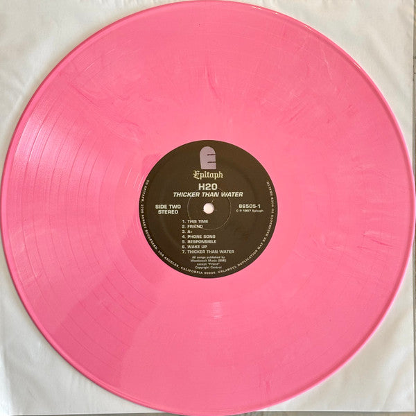 H2O (7) : Thicker Than Water (LP, Album, Pin)